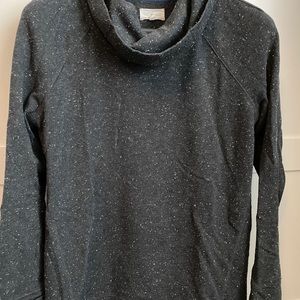 Cozy LOFT Flecked Charcoal Cowl Neck